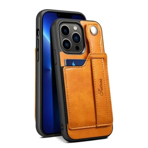 NEW LEATHER IPHONE 13 PRO MAX CASE NEW WITH STRAP - Picture 10 of 13